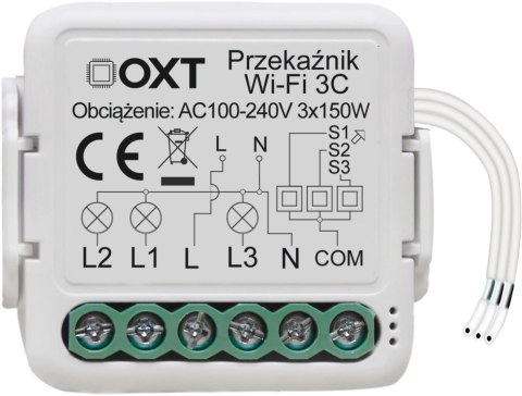 Moduł OXT mini przekaźnik 3 obwody WiFi TUYA T223