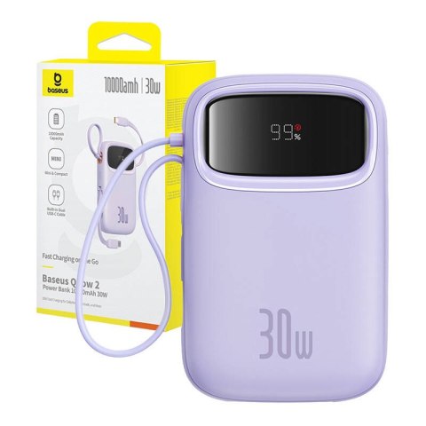 Powerbank BASEUS QPow 2 10000mAh 30W (fioletowy)
