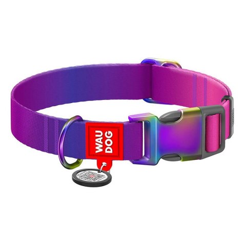 Obroża WAUDOG 25-35cm z kodem QR (fioletowa)