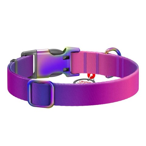 Obroża WAUDOG 25-35cm z kodem QR (fioletowa)