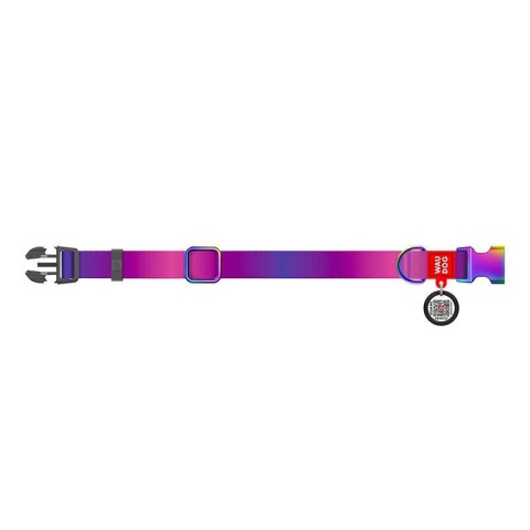 Obroża WAUDOG 25-35cm z kodem QR (fioletowa)