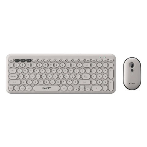 Bezprzewodowy zestaw gamingowy 2w1 Havit KB254GCM klawiatura + mysz (szary) (QWERTY)