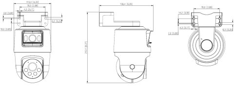KAMERA PT IP OBROTOWA ZEWNĘTRZNA SDT2A200-2F-NB-A-PV WizSense Smart Dual Light - 1080p 4 mm DAHUA
