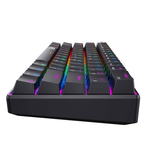 Przewodowa klawiatura mechaniczna / gamingowa RGB Havit KB903L (czarna) (QWERTY)