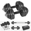 Hantle żeliwne regulowane w walizce z gryfem, zestaw 30kg REBEL ACTIVE