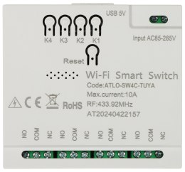 INTELIGENTNY PRZEŁĄCZNIK ATLO-SW4C-TUYA Wi-Fi, Tuya Smart