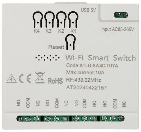 INTELIGENTNY PRZEŁĄCZNIK ATLO-SW4C-TUYA Wi-Fi, Tuya Smart