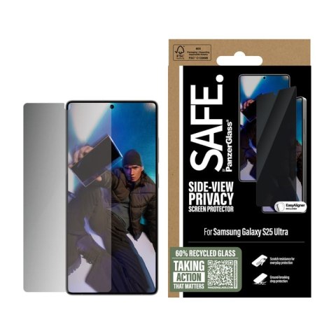 PanzerGlass SAFE. by ® Privacy Screen Protector Samsung Galaxy S25 Ultra | Ultra-Wide Fit Przezroczysta ochrona ekranu 1 szt.