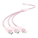 Kabel USB 2.0 A do 3w1 3A Vention CTPPG 1.5M (różowy)