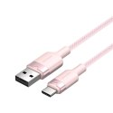Kabel USB 2.0 A do USB-C 3A Vention CTNPH 2M (różowy)