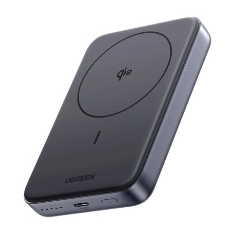 Powerbank magnetyczny 10000mAh Ugreen PB761, Qi2, 30W, Magsafe + kabel USB-C (czarny)