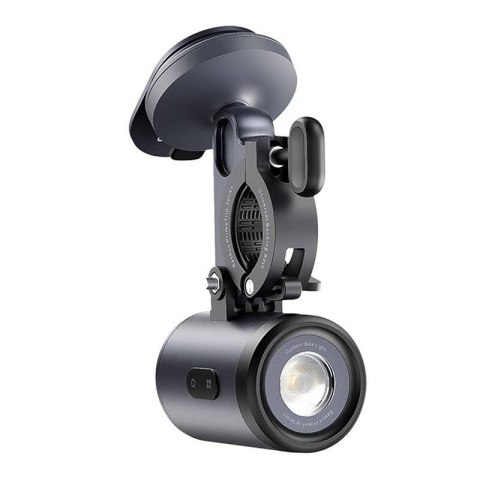 Uchwyt rowerowy Baseus PrimeTrip 2 w 1, uchwyt na telefon + latarka (czarny)