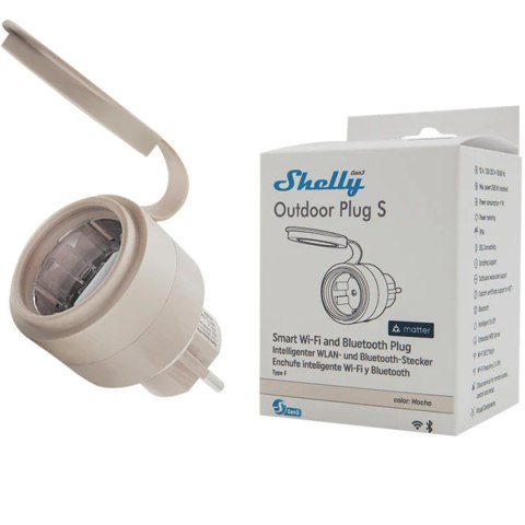 Gniazdko inteligentne SHELLY Plug S MTR Gen3 IP44 12A