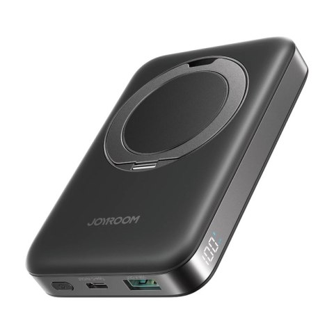 Magnetyczny bezprzewodowy powerbank Joyroom JR-PBM12 22,5W z uchwytem (czarny)