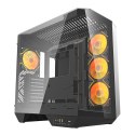 Obudowa komputerowa Darkflash DY470 (czarna) + 4 wentylatory + uchwyt GPU