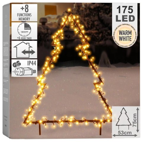 Choinka LED Zewnętrzna VILDE 75 cm 175 LED Metal IP44 z Kotwami