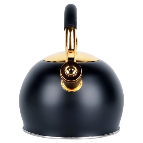 Czajnik z Gwizdkiem Stalowy Nierdzewny Czarny Złoty VILDE 3 L