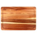 Deska Akacjowa EXCELLENT HOUSEWARE 37 x 25 cm z Rowkiem do Krojenia