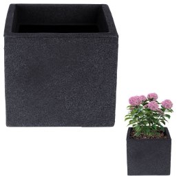Doniczka Ogrodowa Plastikowa Szara Kwadratowa Zewnętrzna VILDE 20x17,5 cm