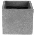 Doniczka Ogrodowa Kwadratowa VILDE 20x17,5 cm Szara Imitacja Kamienia