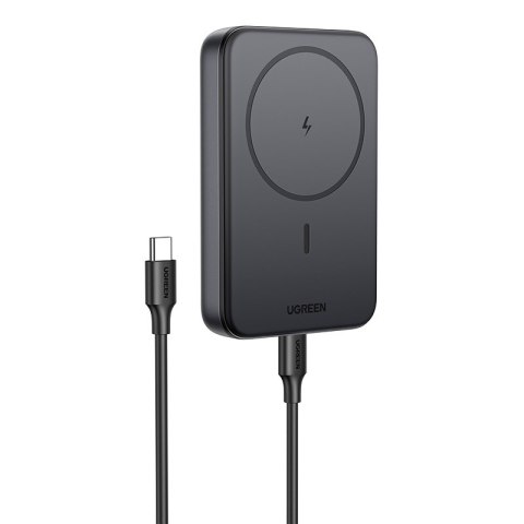 Powerbank magnetyczny 10000mAh Ugreen PB763, Qi2, USB-C, 20W (czarny)