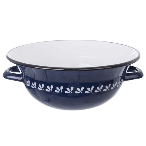 Miska Kuchenna Emaliowana Niebieska z Uchwytami 26 cm 2,5L Modrobila Orion