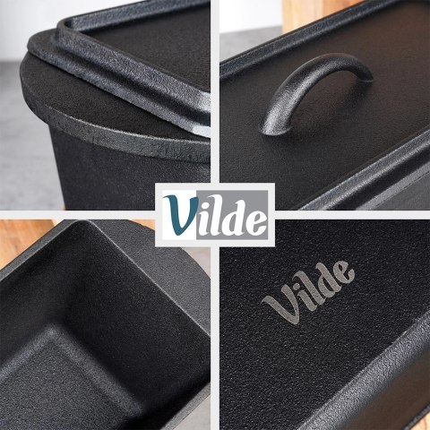 Forma do Wypiekania Chleba z Pokrywką Żeliwna VILDE 35 cm 3 L
