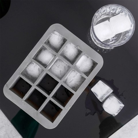 Forma do Kostek Lodu EXCELLENT Silikonowa 19,5 x 14 cm Kwadrat 12 szt.