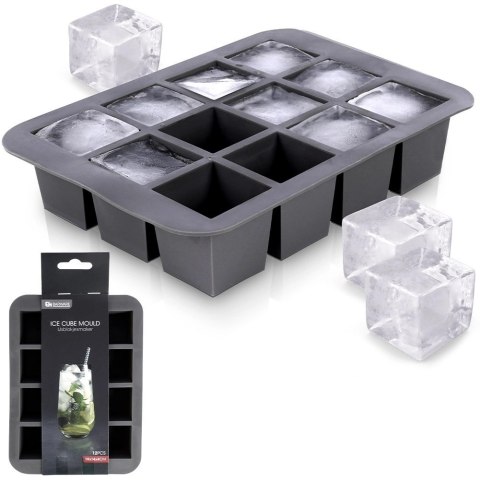 Forma do Kostek Lodu EXCELLENT Silikonowa 19,5 x 14 cm Kwadrat 12 szt.
