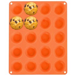 Forma do Pieczenia 20 Muffinek Babeczek Silikonowa Brązowa ORION 29x23,5 cm