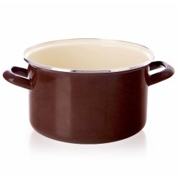 Garnek Emaliowany Brązowy Indukcja Gaz Solidny ORION 20 cm 3 L