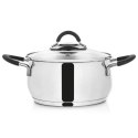 Garnek Stalowy 2,6 L ORION DALIE 18 cm Silikon Pokrywka Indukcja