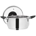 Garnek Stalowy 2,6 L ORION DALIE 18 cm Silikon Pokrywka Indukcja