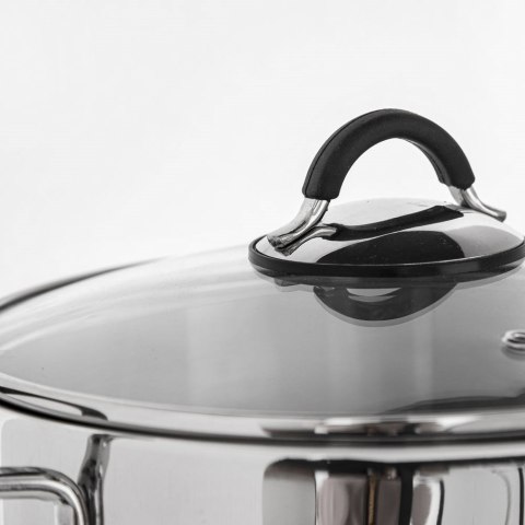 Garnek Stalowy 2,6 L ORION DALIE 18 cm Silikon Pokrywka Indukcja