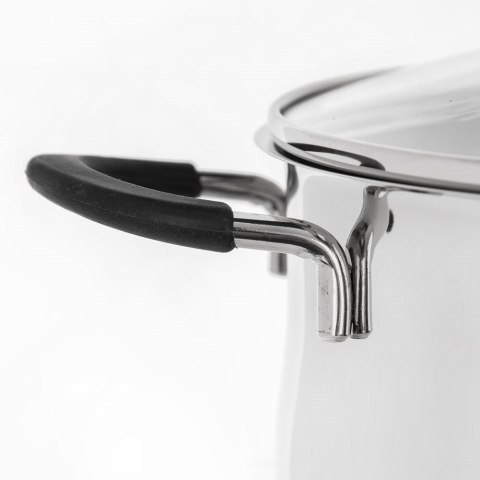 Garnek Stalowy 2,6 L ORION DALIE 18 cm Silikon Pokrywka Indukcja