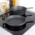 Zestaw Garnek z Patelnią Uchwytem Rączką Żeliwny Solidny Trwały VILDE 42 cm