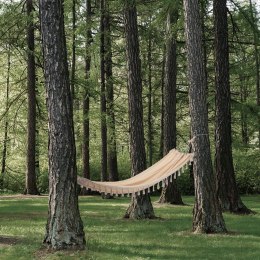 Hamak Ogrodowy Jednoosobowy Wiszący Boho z Frędzlami PROGARDEN 200 x 100 cm