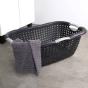 Kosz na Pranie Plastikowy Czarny 26 L VILDE Wytrzymały i Pojemny