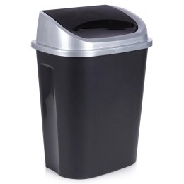 Kosz na Śmieci Odpady Plastikowy Czarny do Kuchni Łazienkowy 25 L VILDE
