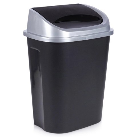 Kosz na Śmieci Odpady Plastikowy Czarny do Kuchni Łazienkowy 25 L VILDE