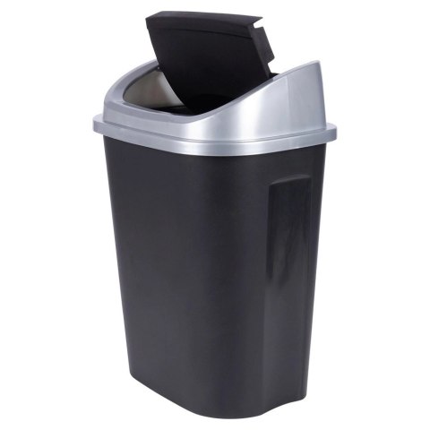 Kosz na Śmieci Odpady Plastikowy Czarny do Kuchni Łazienkowy 25 L VILDE