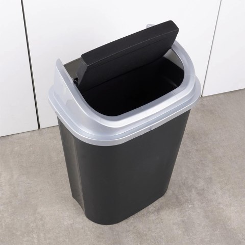 Kosz na Śmieci Odpady Plastikowy Czarny do Kuchni Łazienkowy 25 L VILDE