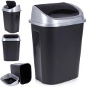 Kosz na Śmieci Odpady Plastikowy Czarny do Kuchni Łazienkowy 25 L VILDE