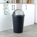 Kosz na Śmieci Odpady z Uchylną Pokrywą Plastikowy Czarny Solidny ORION 47l
