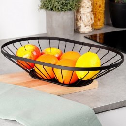 Koszyk Metalowy na Owoce i Warzywa Czarny Loftowy 40,5x25,5 cm NAVA