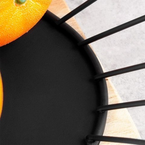 Koszyk Metalowy na Owoce i Warzywa Czarny Loftowy 40,5x25,5 cm NAVA