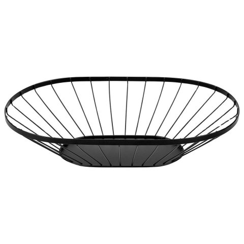 Koszyk Metalowy na Owoce i Warzywa Czarny Loftowy 40,5x25,5 cm NAVA