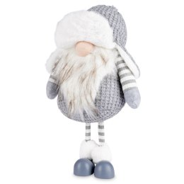 Figurka Świąteczna Krasnal Stojący VILDE Szary 39 cm Poliester Dekoracyjny