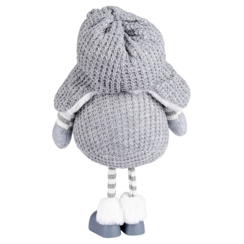 Figurka Świąteczna Krasnal Stojący VILDE Szary 39 cm Poliester Dekoracyjny