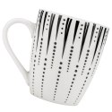 Kubek Porcelanowy 370 ml NAVA Iris Biało Czarny do Zmywarki Mikrofalówki